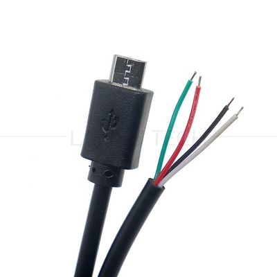 OEM Custom Micro B V8 5 Pin USB Maschio per aprire Pigtail Nudo Cavi
