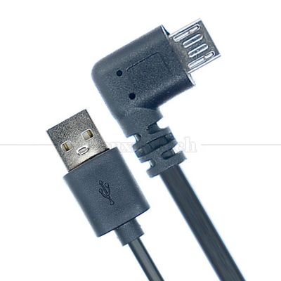 0.5M 1M 2M Data Charging Right Angle Micro to USB Cable per il telefono e tablet GPS