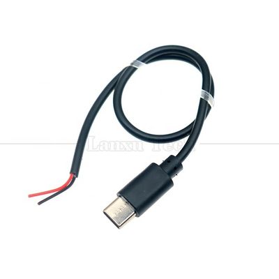 Carica dati personalizzata 2 4 Core USB Tipo C Maschio Femmina a Stripped Open Wire End Pigtail Cable