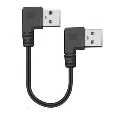CUSTOM 0.25M 0.3M 90 gradi angolo retto maschio USB a angolo destro maschio USB 2.0 cavo