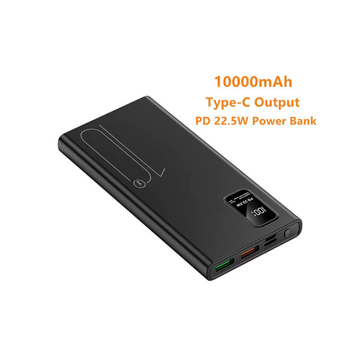 Portable Outdoor 10000mah PowerBank LED Display PD QC3.0 22.5W Fast Charge Slim Power Banks 10000mAh Caricabatterie USB-C per iphone 15 0