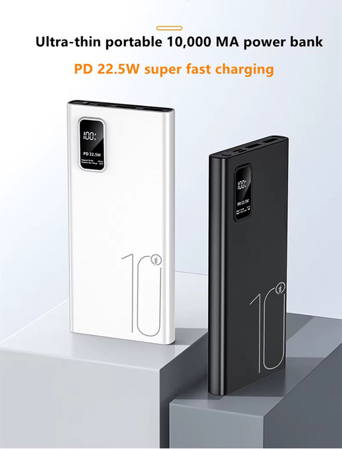 Portable Outdoor 10000mah PowerBank LED Display PD QC3.0 22.5W Fast Charge Slim Power Banks 10000mAh Caricabatterie USB-C per iphone 15 1